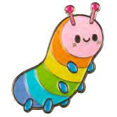 Squishable Rainbow Caterpillar Enamel Pin (ONLINE ORDER ONLY)