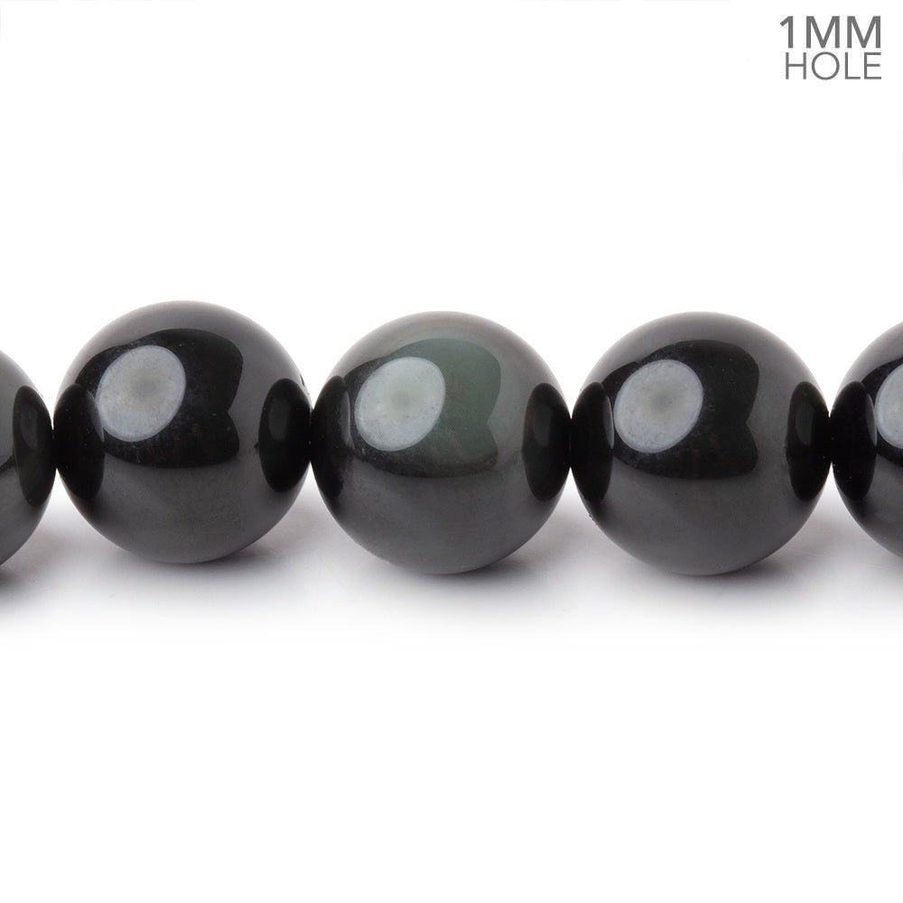 12.5mm Rainbow Obsidian Plain Round 16 inch 33 Beads 1mm Hole A (ONLINE ORDER ONLY)