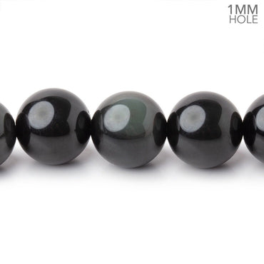 12.5mm Rainbow Obsidian Plain Round 16 inch 33 Beads 1mm Hole A (ONLINE ORDER ONLY)