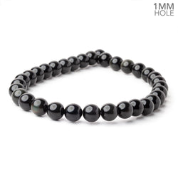 12.5mm Rainbow Obsidian Plain Round 16 inch 33 Beads 1mm Hole A (ONLINE ORDER ONLY)