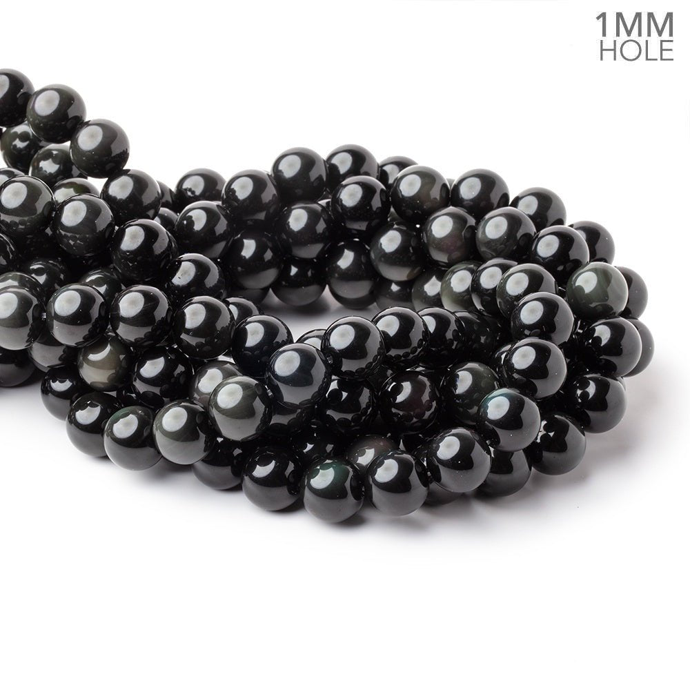 12.5mm Rainbow Obsidian Plain Round 16 inch 33 Beads 1mm Hole A (ONLINE ORDER ONLY)