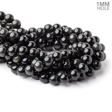 12.5mm Rainbow Obsidian Plain Round 16 inch 33 Beads 1mm Hole A (ONLINE ORDER ONLY)