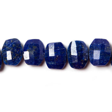 12.5x10mm Lapis Lazuli side drilled Faceted Cushion Beads 7 inch 17 pieces (ONLINE ORDER ONLY)