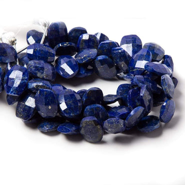 12.5x10mm Lapis Lazuli side drilled Faceted Cushion Beads 7 inch 17 pieces (ONLINE ORDER ONLY)