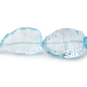 12.5x11-24x18mm Sky Blue Topaz Concave Faceted Nuggets 8 inch 11pcs (ONLINE ORDER ONLY)
