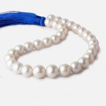 12-15mm White Round Freshwater Pearl 16.5 inch 32 pieces A (ONLINE ORDER ONLY)
