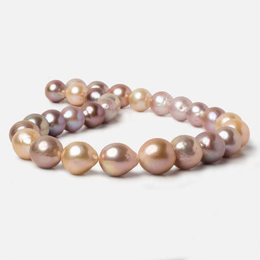 12.5x14-16x17mm Multi-Color Off Round Freshwater Pearls 16.5 inch 29 pieces A (ONLINE ORDER ONLY)