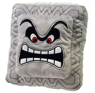 Super Mario Brothers: Thwomp Pillow Plush (12") (ONLINE ORDER ONLY)