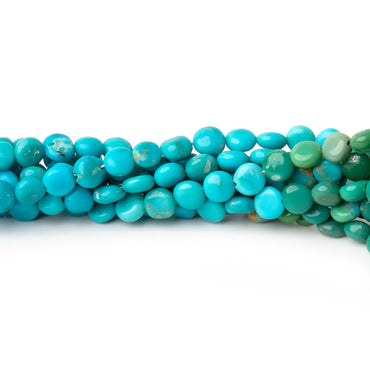 4mm Sleeping Beauty Turquoise Plain Coin beads 16 inch 108 pieces (ONLINE ORDER ONLY)