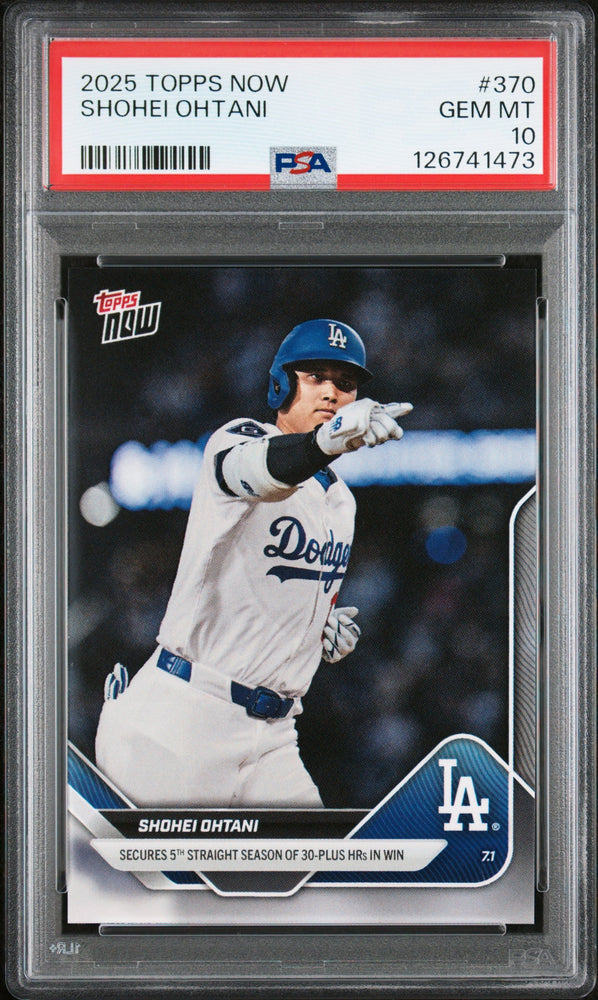 Graded 2025 Topps Now Shohei Ohtani #370 Baseball Card PSA 10 Gem Mint (ONLINE ORDER ONLY)