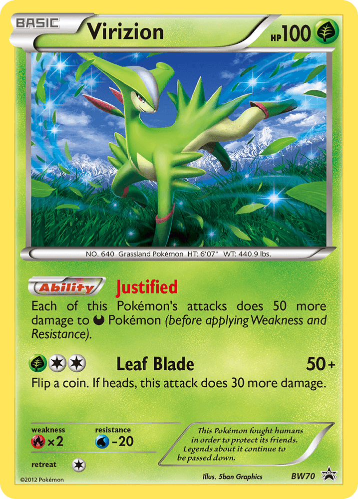 Virizion (BW70) [Black & White: Black Star Promos] (Online Only)