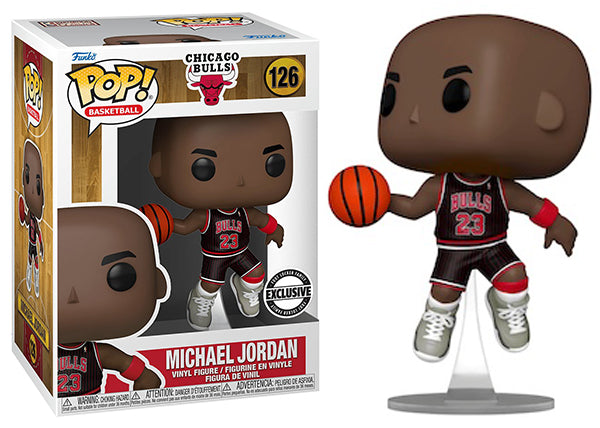 Michael Jordan (#23 Jersey, Black Pinstripes, Chicago Bulls, NBA) 126 - Foot Locker Exclusive (Online Order Only)