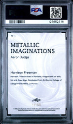 Graded 2025 Leaf Aaron Judge #MI1 Metallic Imaginations Series 2 Red /199 Baseball Card PSA 10 Gem Mint