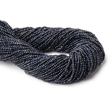 2mm Blue Sapphire micro faceted rounds 13 inch 200 beads (ONLINE ORDER ONLY)