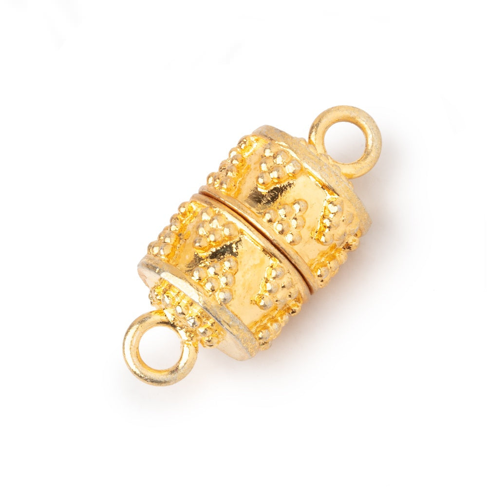 15x11mm 22kt Gold plated Miligrain Triangle Magnetic Clasp 1 piece (ONLINE ORDER ONLY)