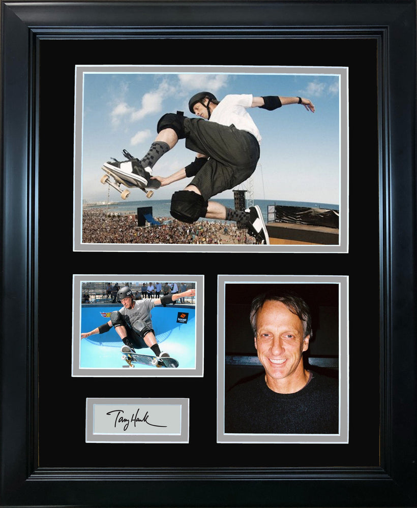 Framed Tony Hawk Facsimile Laser Engraved Signature Auto 11"x14" Photo Sig Collage (ONLINE ORDER ONLY)