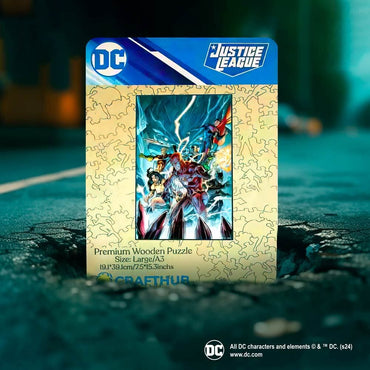 Justice League Superheroes Unite Wooden Jigsaw Puzzle (Online Order Only)