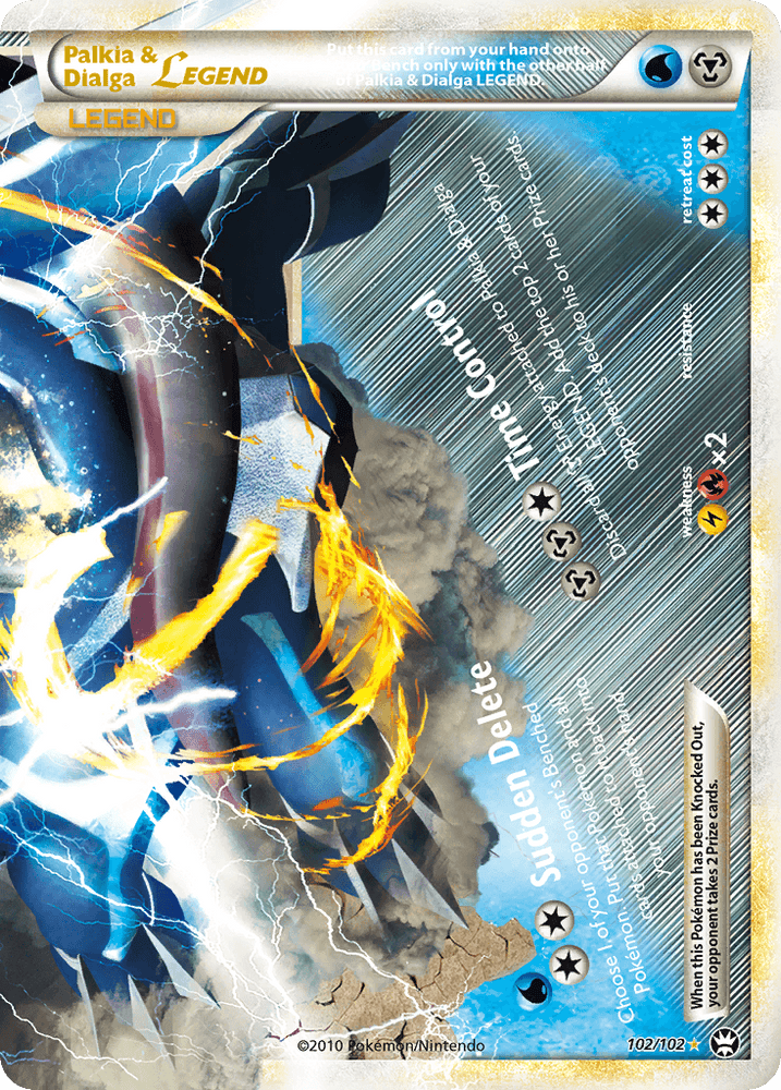 Palkia & Dialga LEGEND (102/102) [HeartGold & SoulSilver: Triumphant] (Online Only)