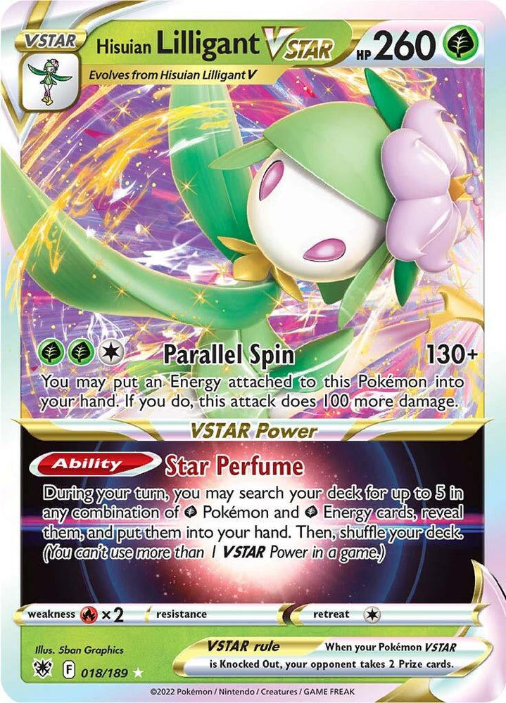 Hisuian Lilligant VSTAR (018/189) [Sword & Shield: Astral Radiance] (Online Only)