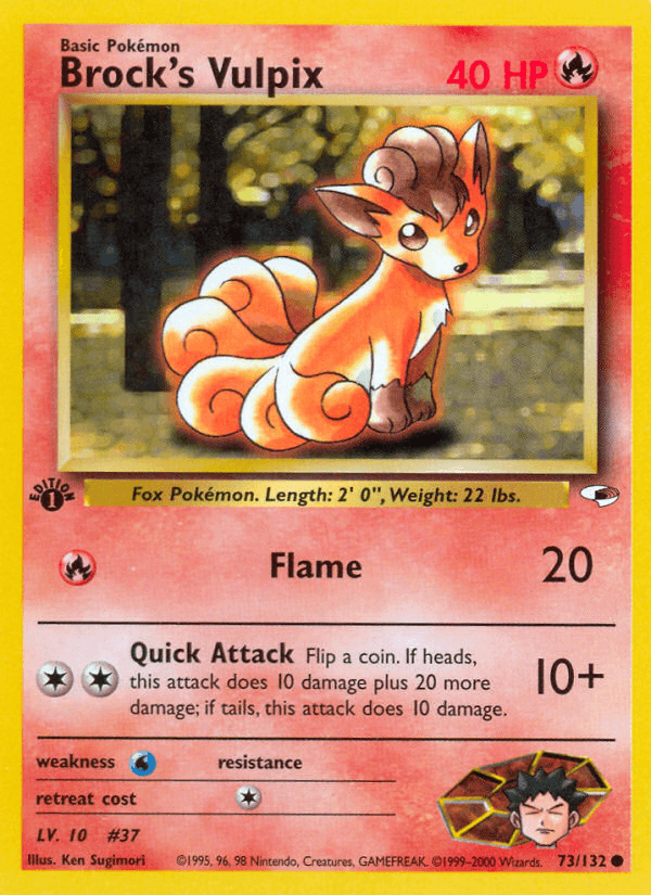 Brock's Vulpix (73/132) [Gym Heroes 1st Edition] (Online Only)