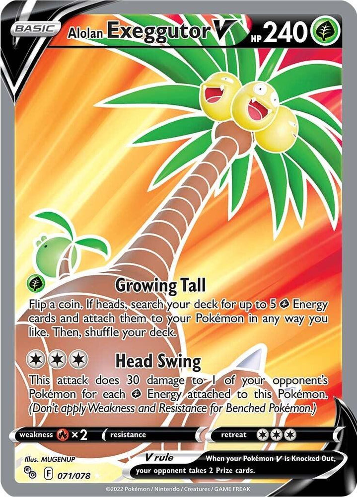 Alolan Exeggutor V (071/078) [Pokémon GO] (Online Only)