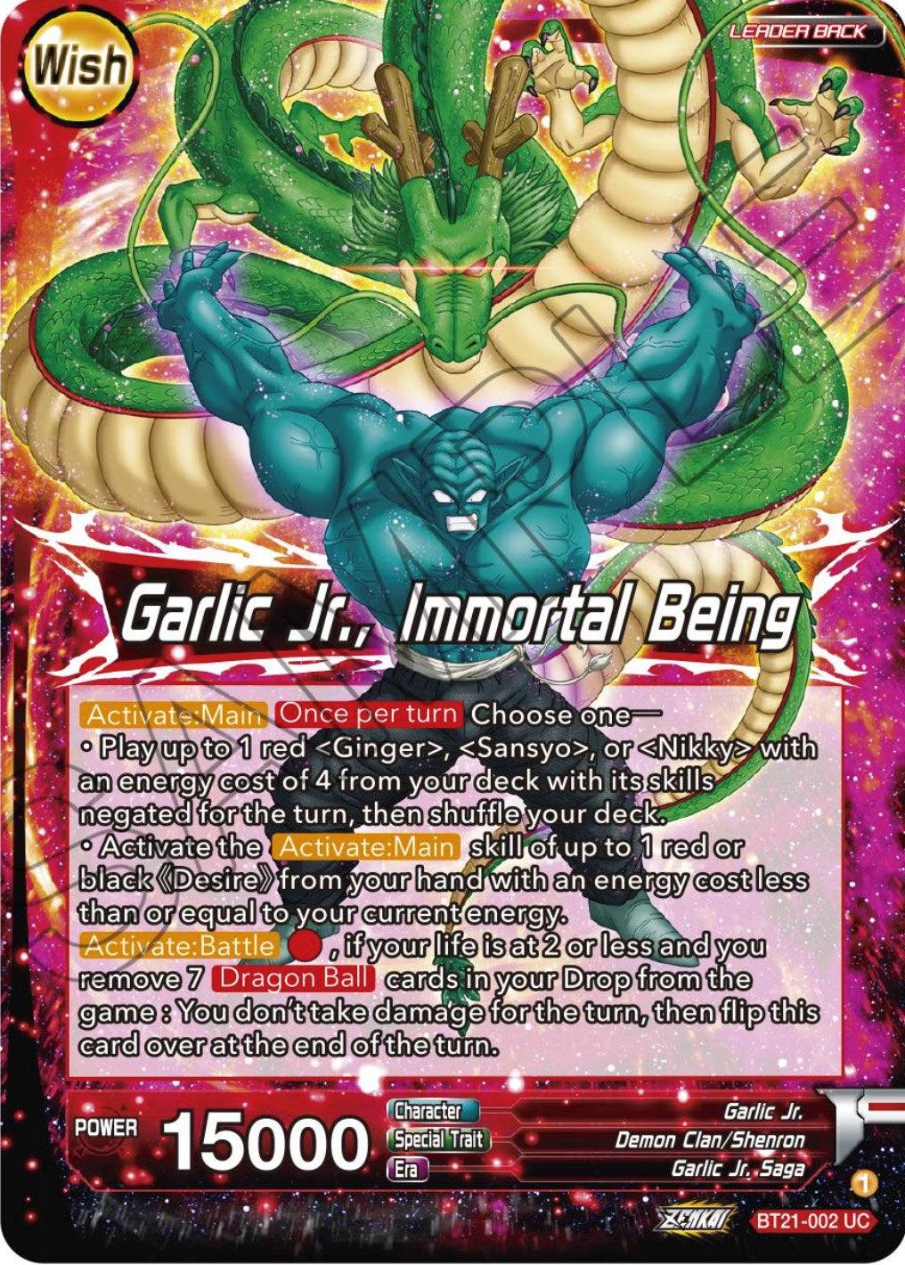Garlic Jr. // Garlic Jr., Immortal Being (BT21-002) [Wild Resurgence] (ONLINE ORDER ONLY)