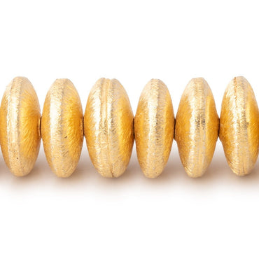 12mm 22KT Gold Plated Copper Disc Brushed Bead 8 inch 39 pieces (ONLINE ORDER ONLY)