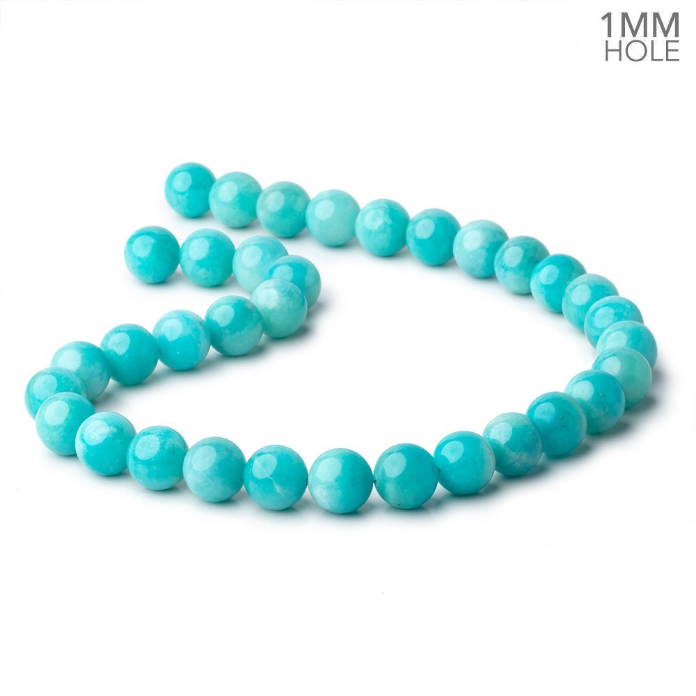 12mm Amazonite Plain Round Beads 15.5 inch 34 pieces AA 1mm hole (ONLINE ORDER ONLY)