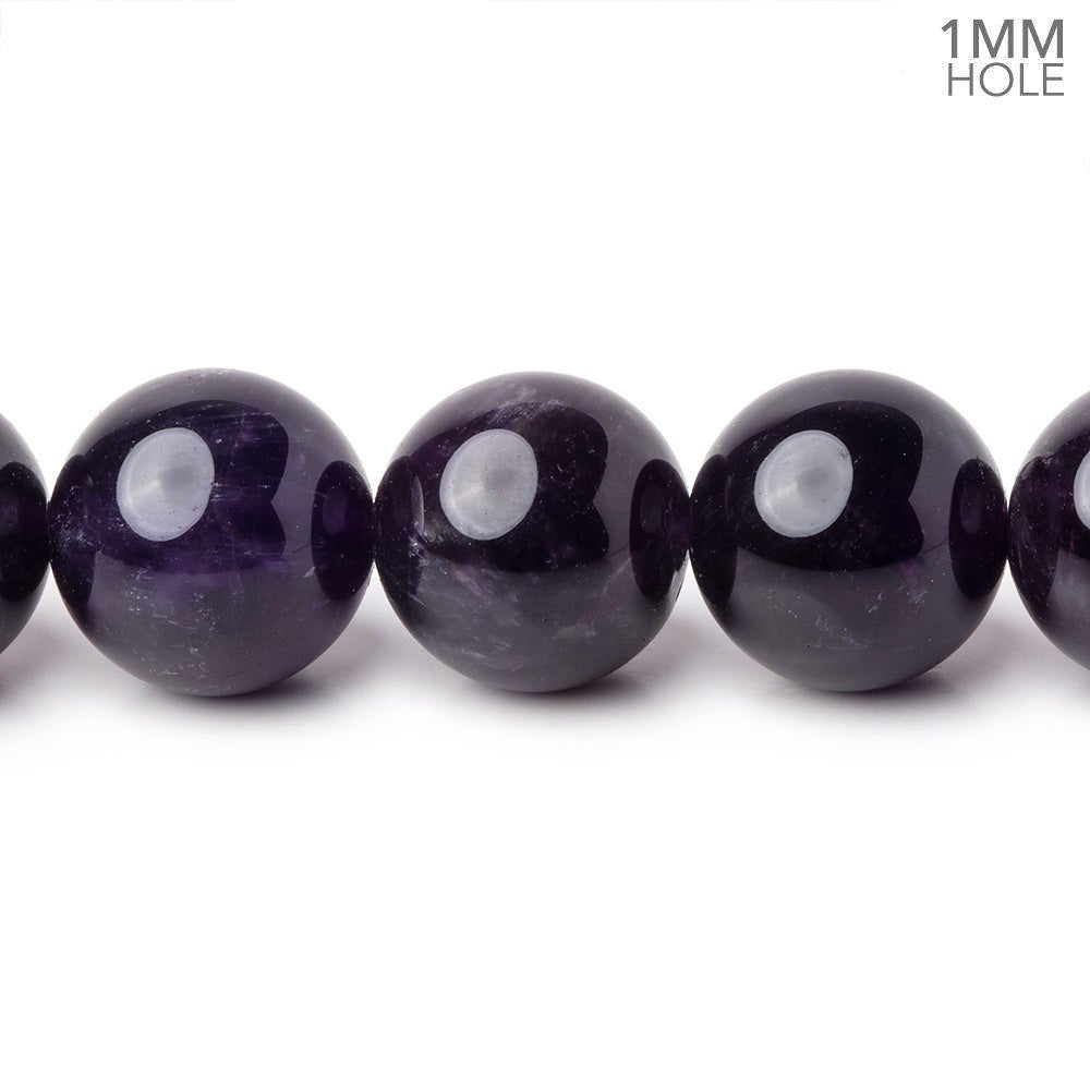 12mm Amethyst Plain Round Beads 15 inch 32 pieces AAA 1mm Hole (ONLINE ORDER ONLY)