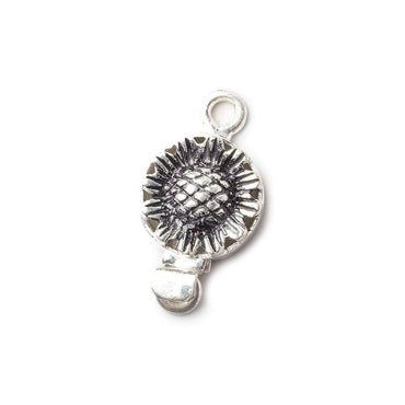 12mm Antiqued Sterling Silver plated Box Clasp Sunflower Design 1 piece (ONLINE ORDER ONLY)