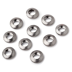 12mm Black Gold Plated Copper Brushed Disc Large Hole Beads Set of 10 pieces (ONLINE ORDER ONLY)