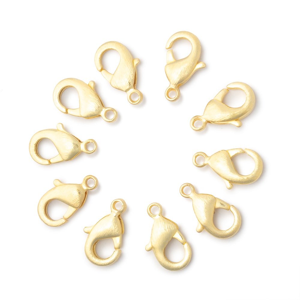 12mm Brushed Lobster Clasp Set of 10 Pieces (ONLINE ORDER ONLY)