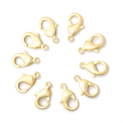 12mm Brushed Lobster Clasp Set of 10 Pieces (ONLINE ORDER ONLY)