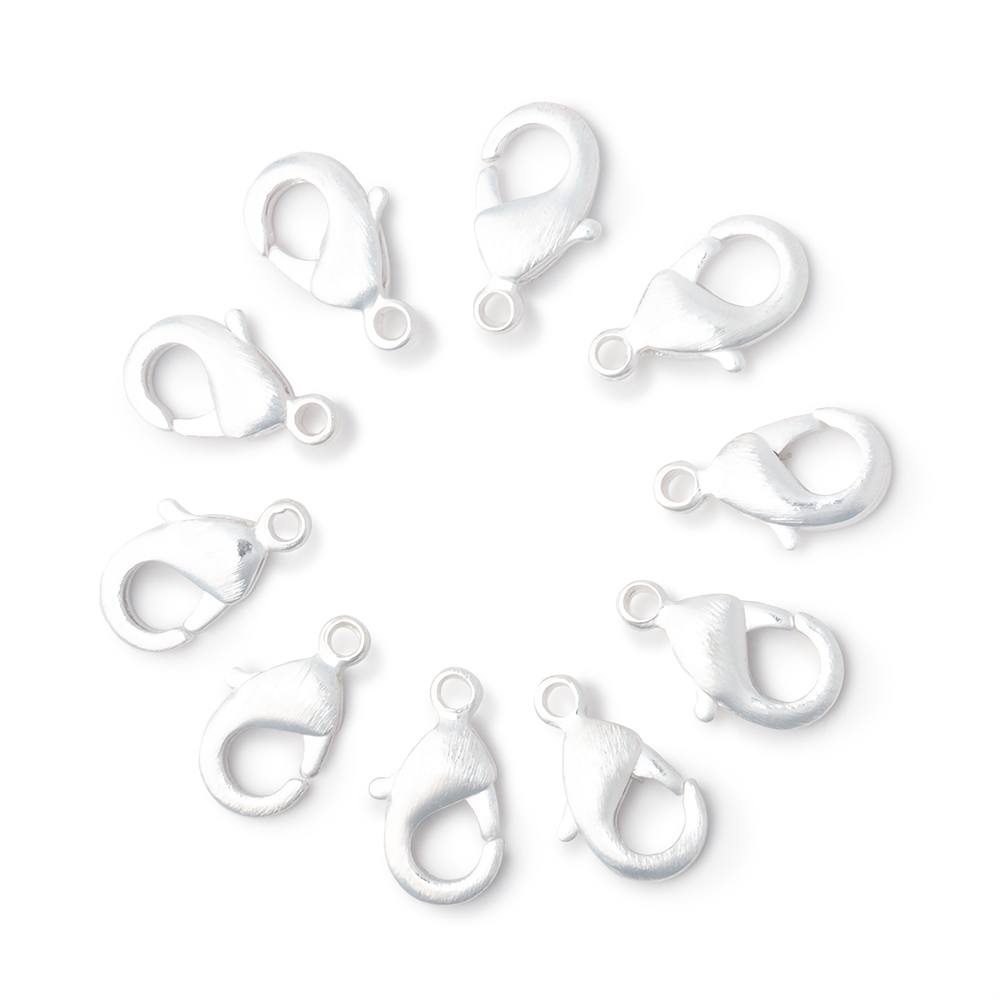 12mm Brushed Lobster Clasp Set of 10 Pieces (ONLINE ORDER ONLY)