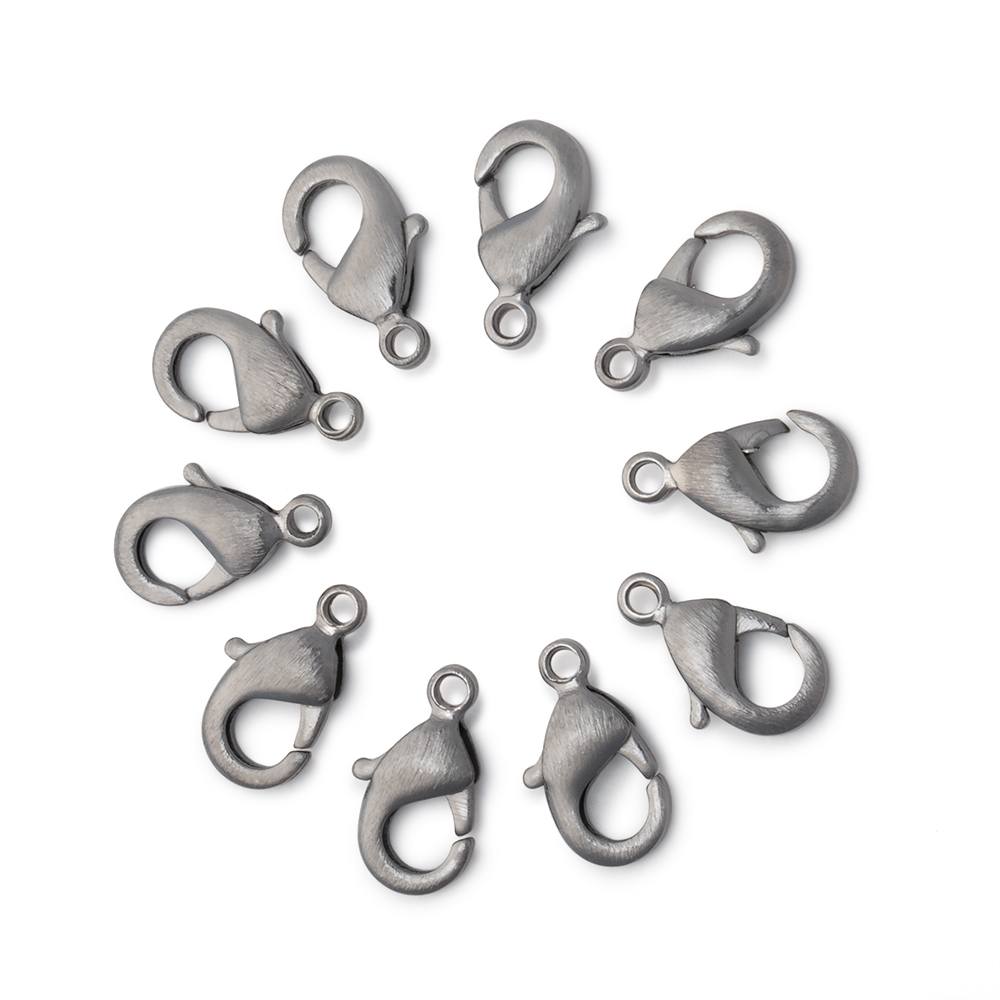 12mm Brushed Lobster Clasp Set of 10 Pieces (ONLINE ORDER ONLY)