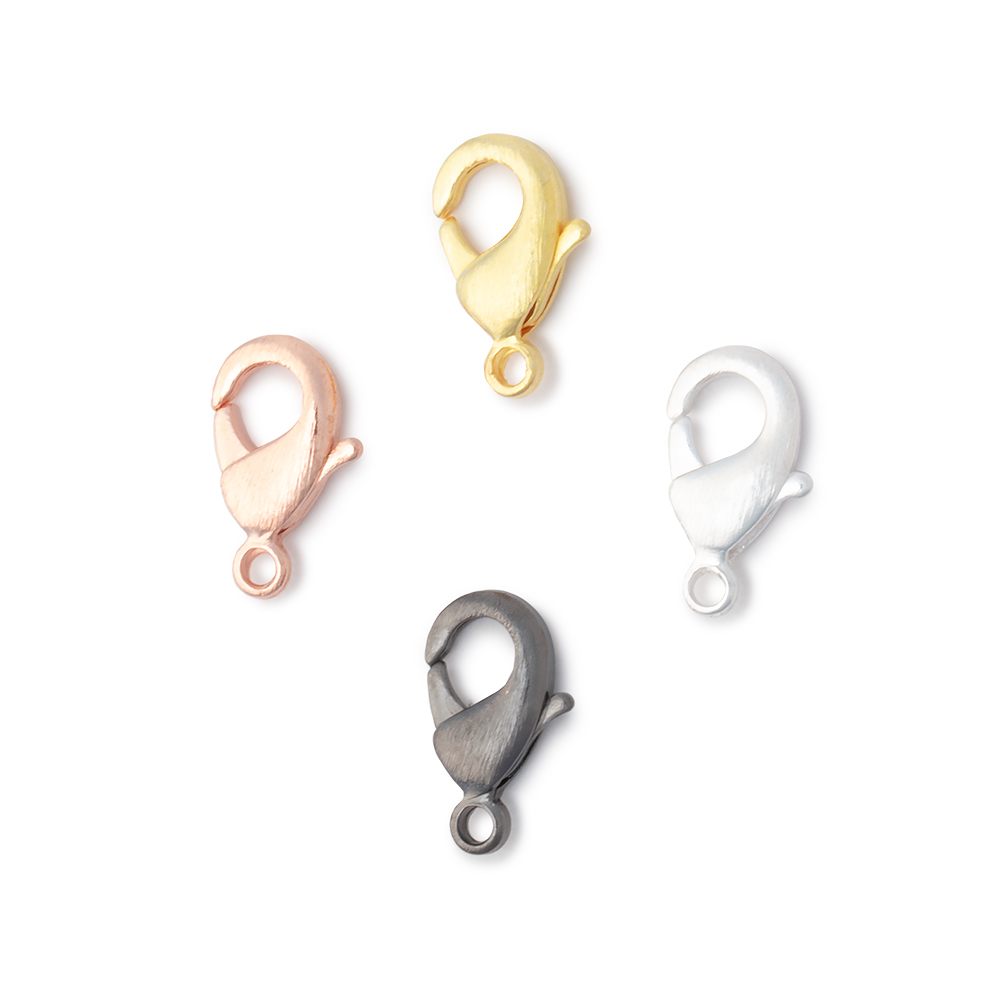 12mm Brushed Lobster Clasp Set of 10 Pieces (ONLINE ORDER ONLY)