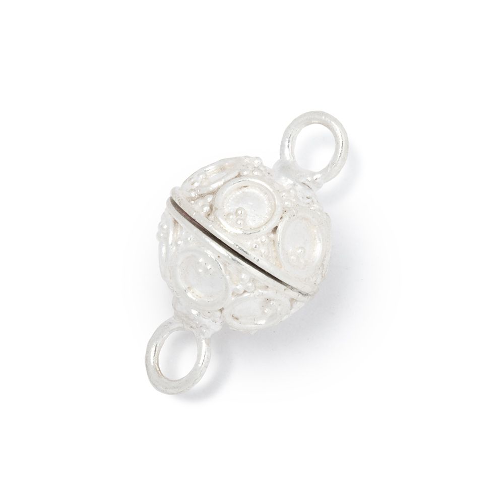 12mm Circle & Miligrain Magnetic Clasp 1 piece (ONLINE ORDER ONLY)