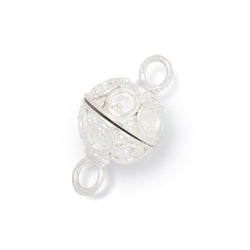 12mm Circle & Miligrain Magnetic Clasp 1 piece (ONLINE ORDER ONLY)