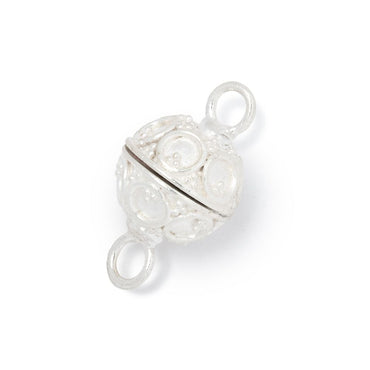 12mm Circle & Miligrain Magnetic Clasp 1 piece (ONLINE ORDER ONLY)