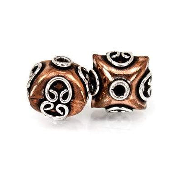 12mm Copper and Sterling Silver Beads 2 pieces (ONLINE ORDER ONLY)