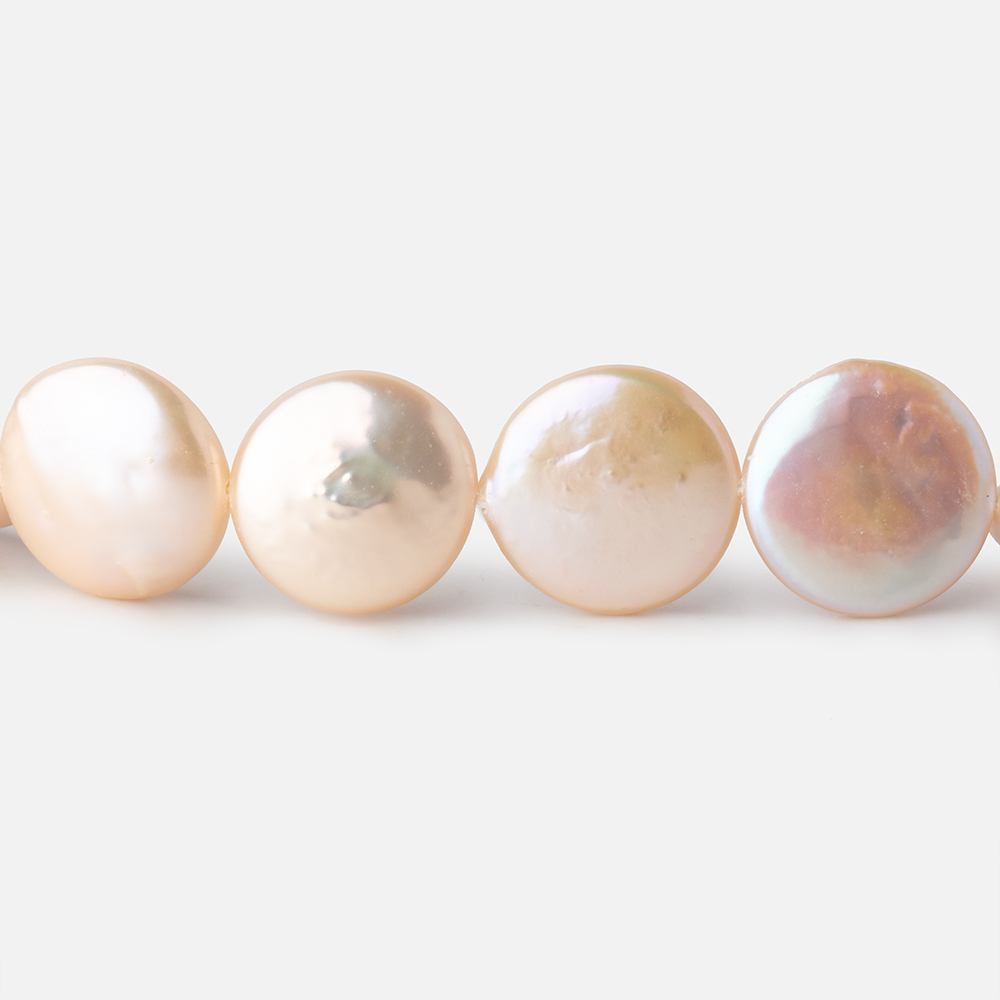 12mm Creamy Peach Coin Freshwater Pearl 15 inch 30 pieces (ONLINE ORDER ONLY)