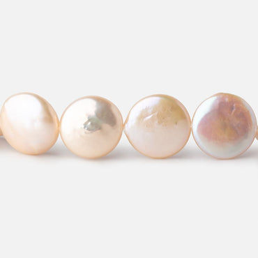12mm Creamy Peach Coin Freshwater Pearl 15 inch 30 pieces (ONLINE ORDER ONLY)