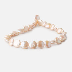 12mm Creamy Peach Coin Freshwater Pearl 15 inch 30 pieces (ONLINE ORDER ONLY)