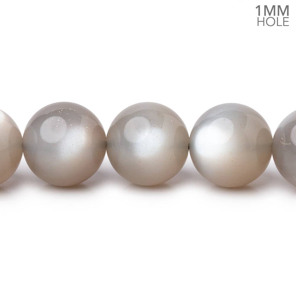 12mm Greige Moonstone Plain Round Beads 15.5 inch 34 pieces AAA 1mm Hole (ONLINE ORDER ONLY)