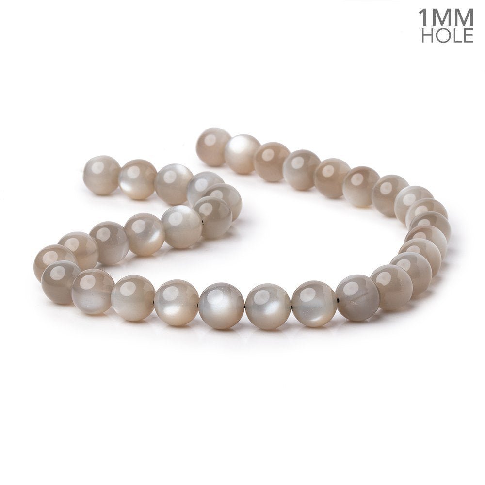 12mm Greige Moonstone Plain Round Beads 15.5 inch 34 pieces AAA 1mm Hole (ONLINE ORDER ONLY)
