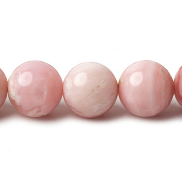 12mm Pink Peruvian Opal Plain Rounds 16 inch 35 beads A (ONLINE ORDER ONLY)