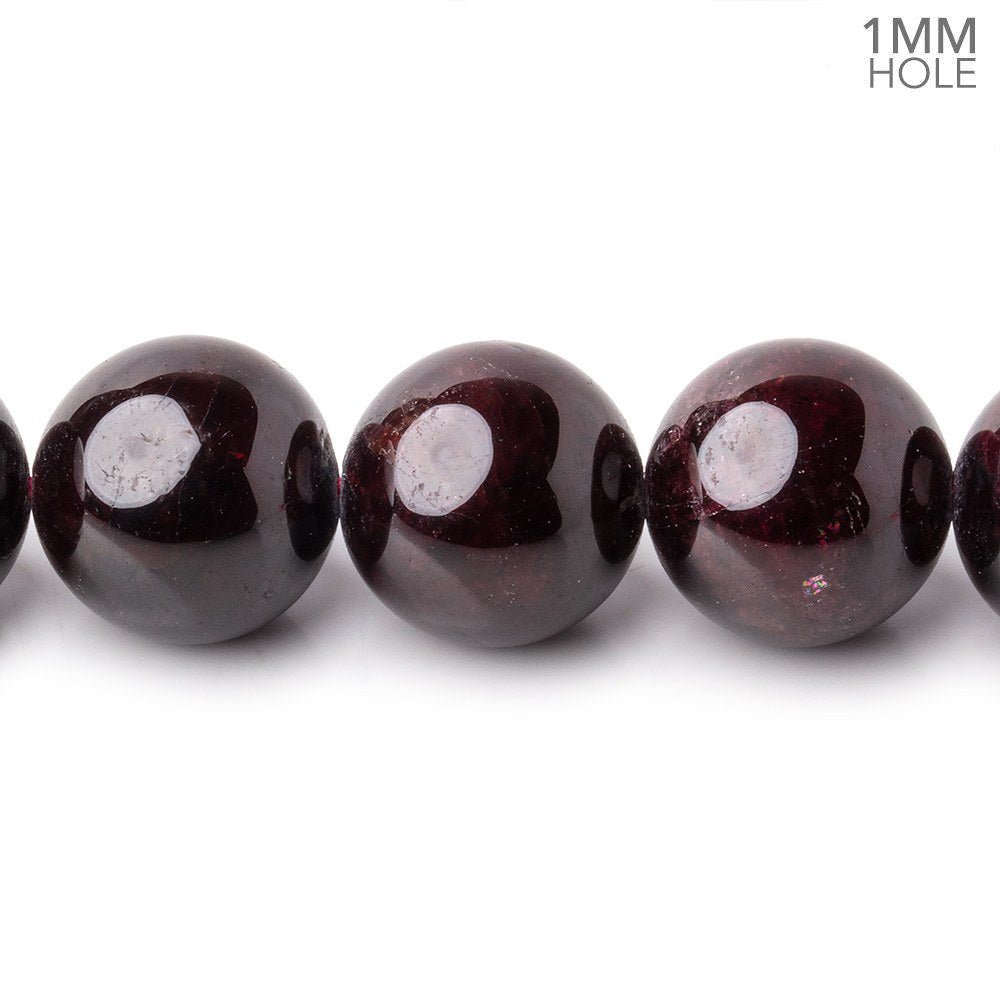 11mm Red Garnet Plain Round Beads 15.5 inch 35 pieces 1mm Hole (ONLINE ORDER ONLY)