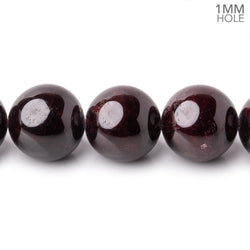 11mm Red Garnet Plain Round Beads 15.5 inch 35 pieces 1mm Hole (ONLINE ORDER ONLY)