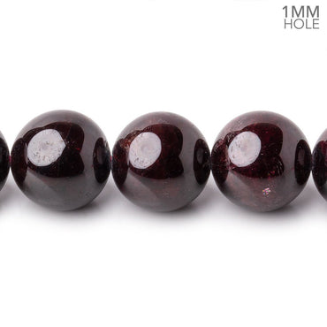 11mm Red Garnet Plain Round Beads 15.5 inch 35 pieces 1mm Hole (ONLINE ORDER ONLY)