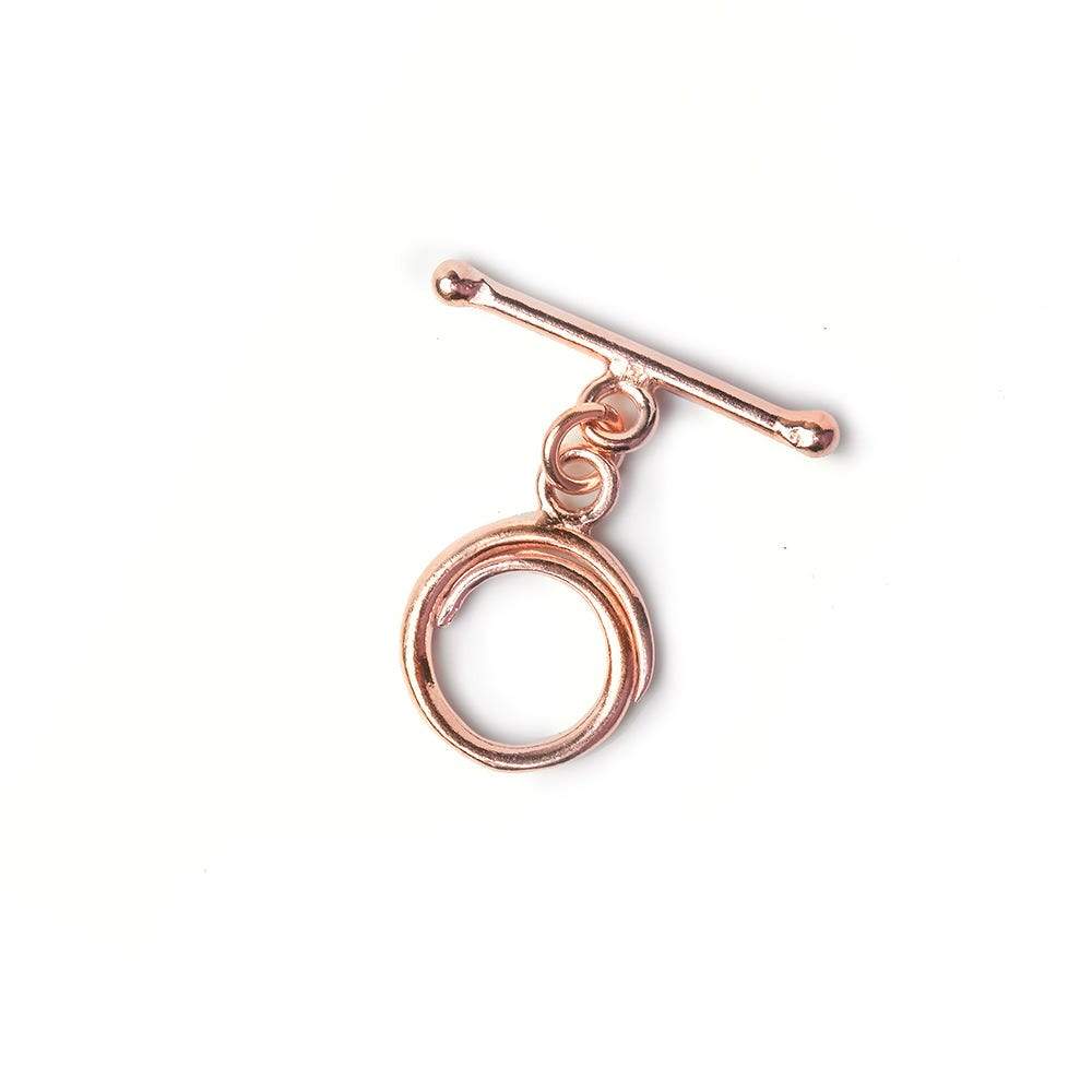 12mm Rose Gold plated Sterling Silver Swirl Toggle 1 piece (ONLINE ORDER ONLY)